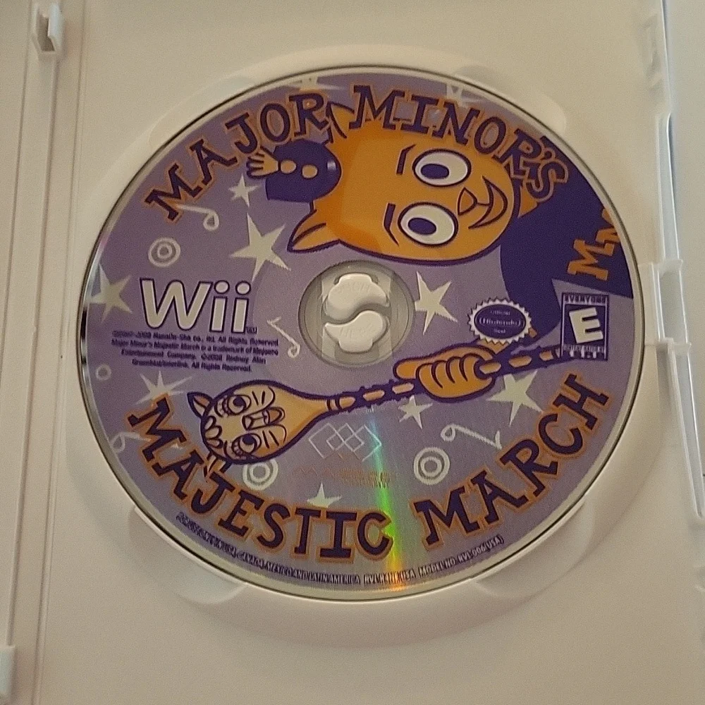 Major Minor’s Majestic March Wii Game No Visable Stratches Original Case & Paper